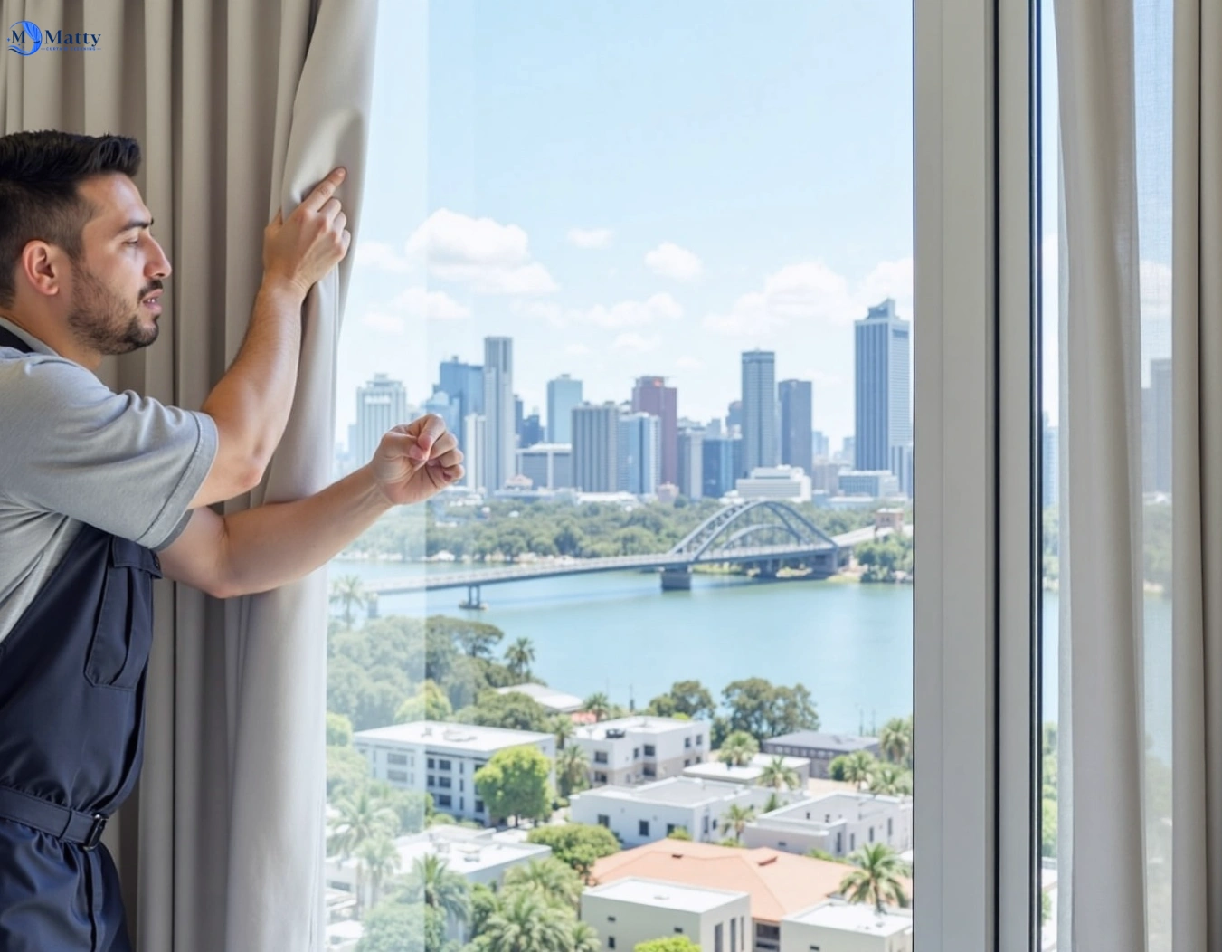 Professional curtain steam cleaning service eumundi QLD by Matty Curtain Cleaning
